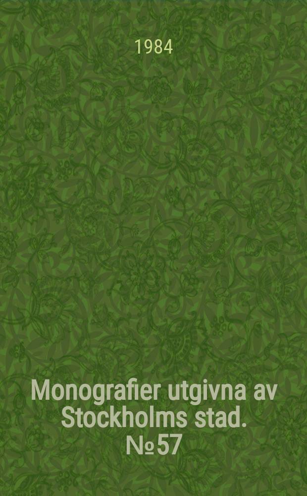 Monografier utgivna av Stockholms stad. №57 : Stockholmsäktenskap
