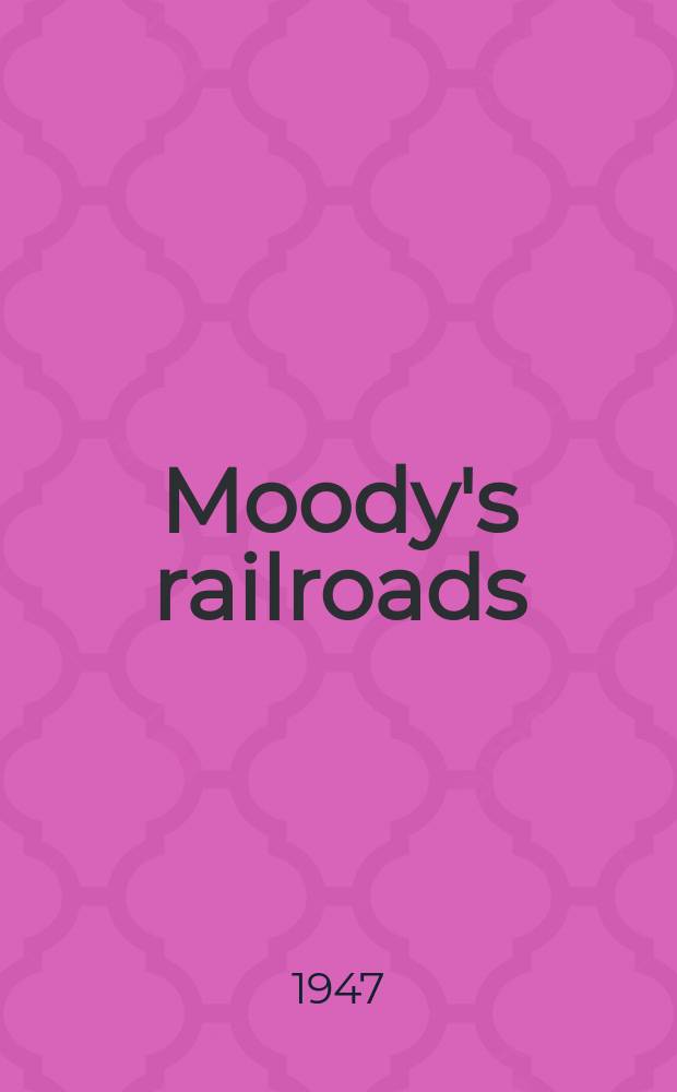 Moody's railroads