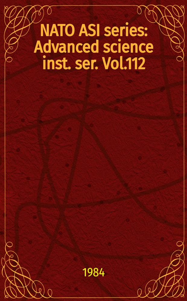 NATO ASI series : Advanced science inst. ser. Vol.112 : Condensed matter research using neutrons