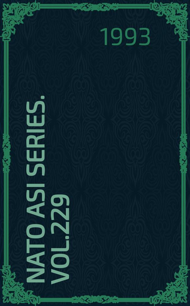 NATO ASI series. Vol.229 : High density digital recording