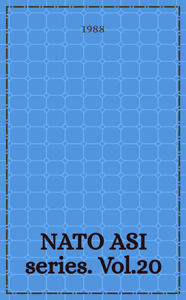 NATO ASI series. Vol.20 : Amino acid availability and brain function in health disease