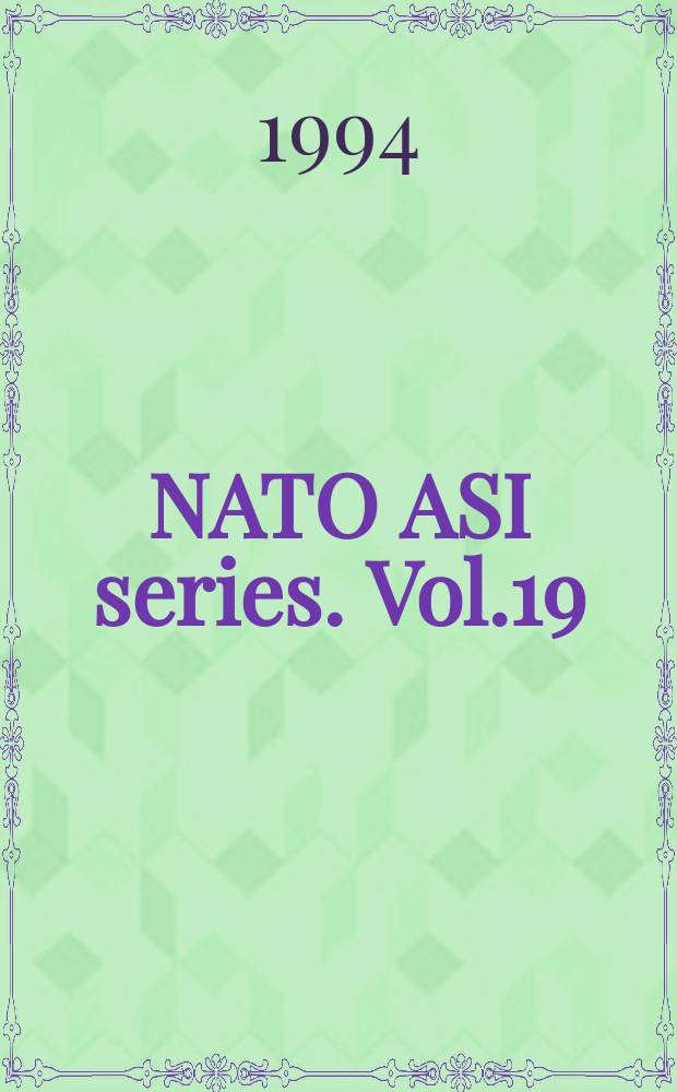 NATO ASI series. Vol.19 : Data assimilation