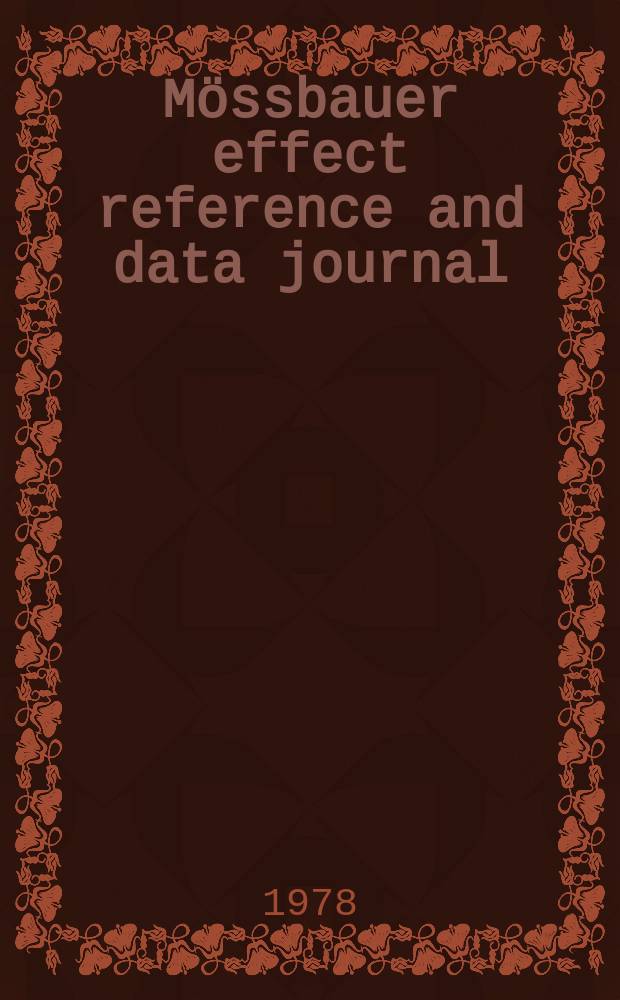 Mössbauer effect reference and data journal