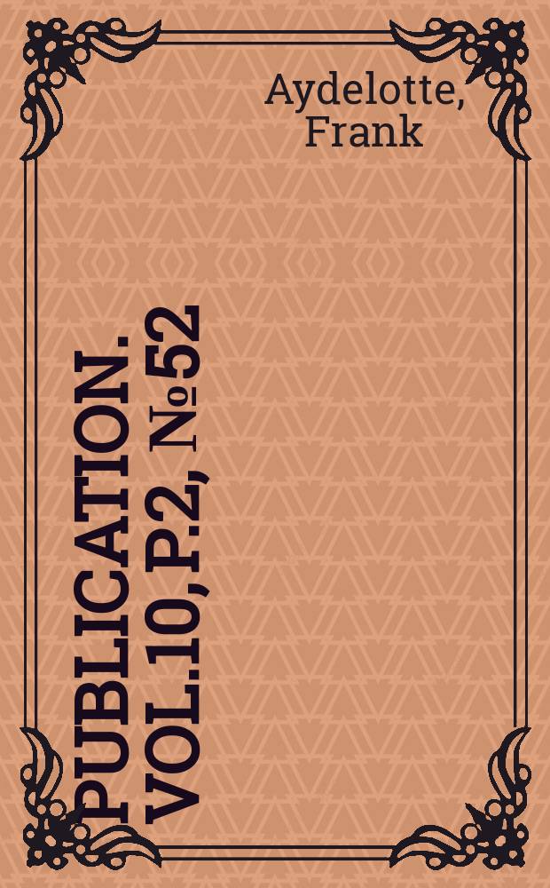 Publication. Vol.10, P.2, №52 : Honors courses in American colleges and universities