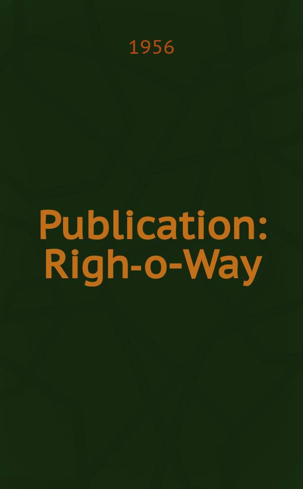 Publication : Right- of- Way