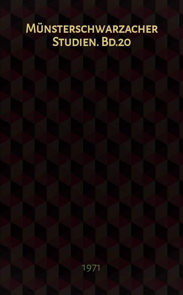 Münsterschwarzacher Studien. Bd.20 : Das pachomianische Mönchtum und die...