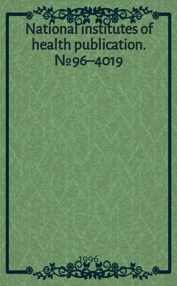 National institutes of health publication. №96–4019 : Neurotoxicity and neuropathology associated with cocaine abuse