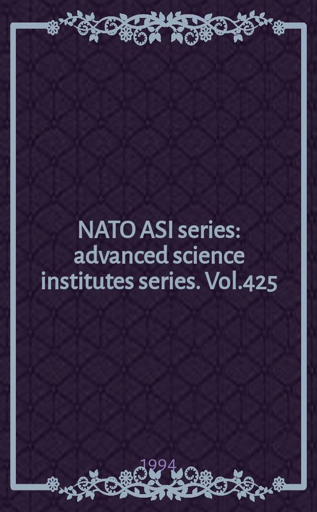 NATO ASI series : advanced science institutes series. Vol.425 : Physical signatures of magnetospheric boundary layer processes