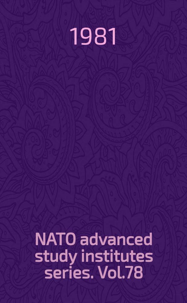 NATO advanced study institutes series. Vol.78 : Stochastic systems
