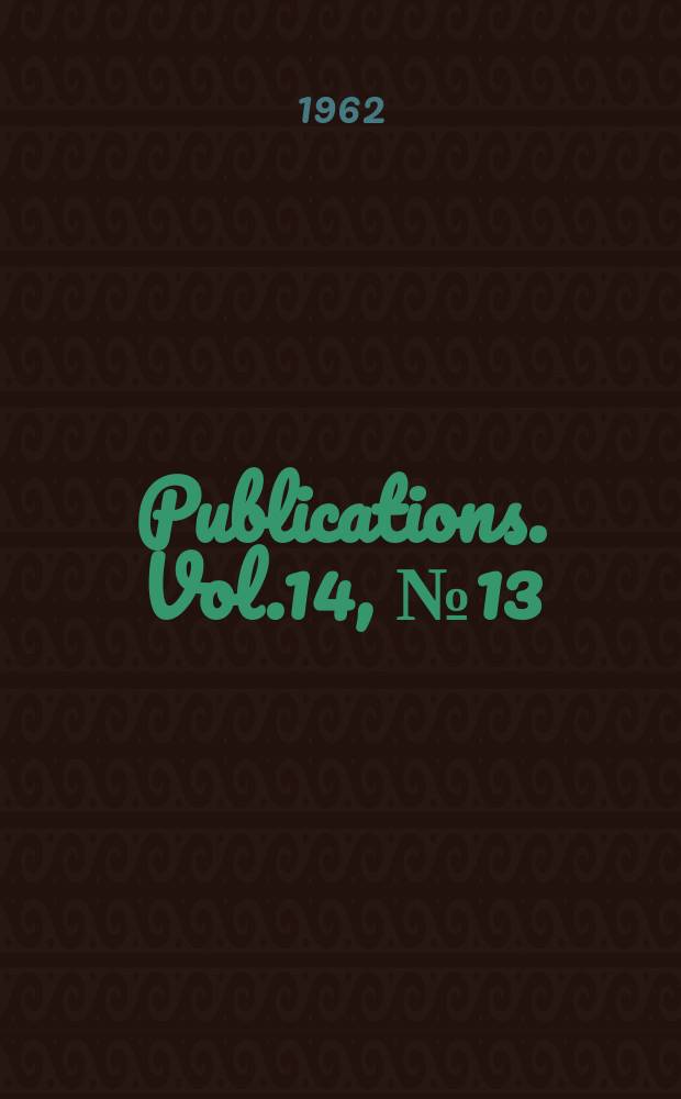 [Publications]. Vol.14, №13 : A new bat (Myotis) from Mexico