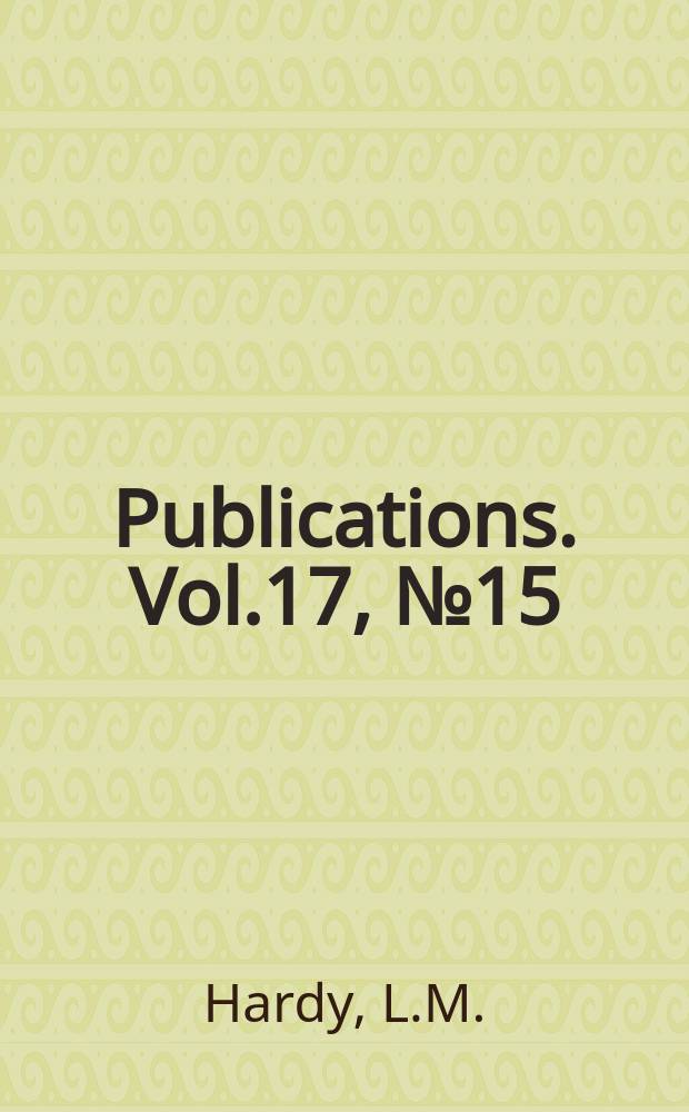 [Publications]. Vol.17, №15 : Morphological variation in a population of the snake, Tantilla gracilis Baird and Girard