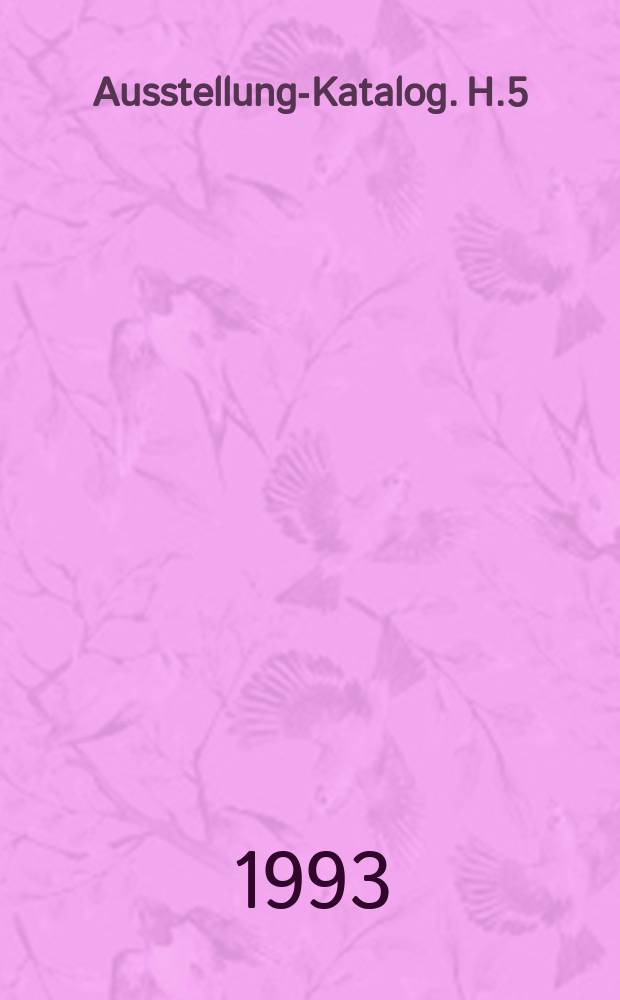 [Ausstellung-Katalog]. H.5 : Japanische Farbholzschnitte aus der Sammlung Hans Sturzenegger