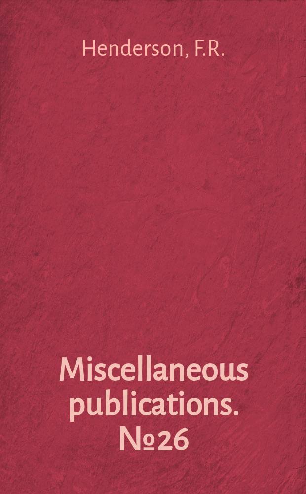 Miscellaneous publications. №26 : Beaver in Kansas