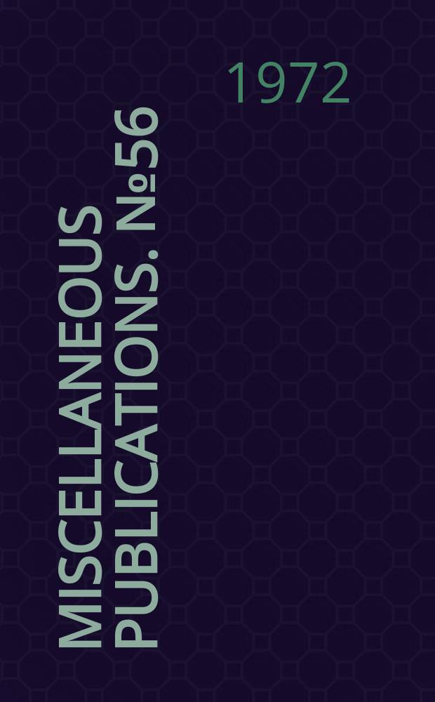 Miscellaneous publications. №56 : Systematics of the Chiropteran family Mormeopidae