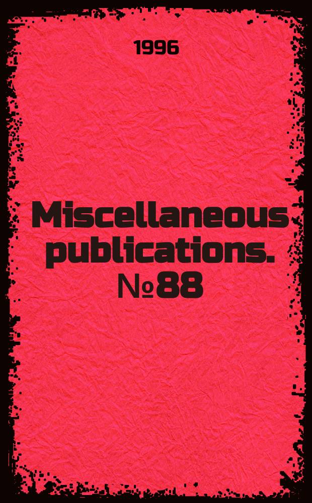 Miscellaneous publications. №88 : A morphometric analysis of geographic ...