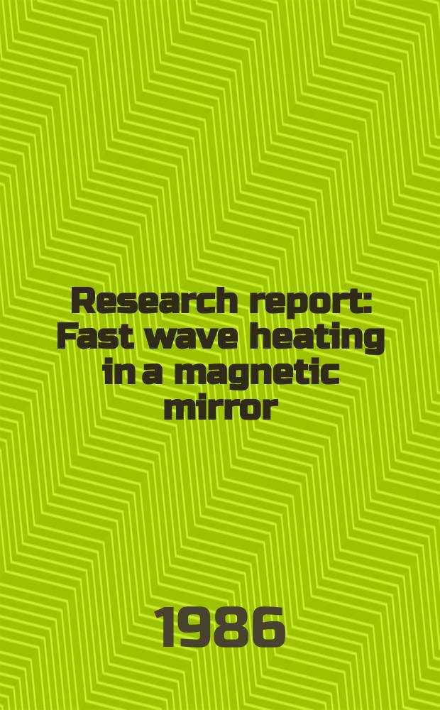 Research report : Fast wave heating in a magnetic mirror
