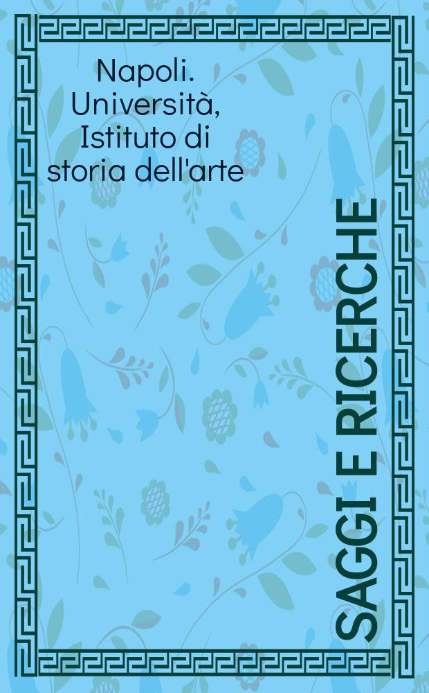 Saggi e ricerche