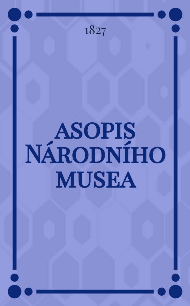 Časopis Národního musea