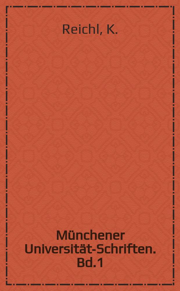 Münchener Universitäts- Schriften. Bd.1 : Religiöse Dichtung im englischen Hochmittelalter