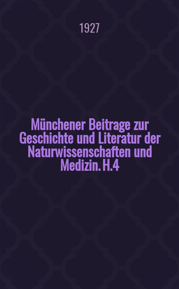 Münchener Beitrage zur Geschichte und Literatur der Naturwissenschaften und Medizin. H.4/5 : Kos und Knidos