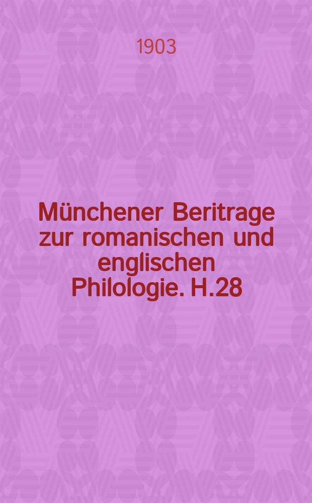 Münchener Beritrage zur romanischen und englischen Philologie. H.28 : Guillaume Bude's de l'Institution du prince
