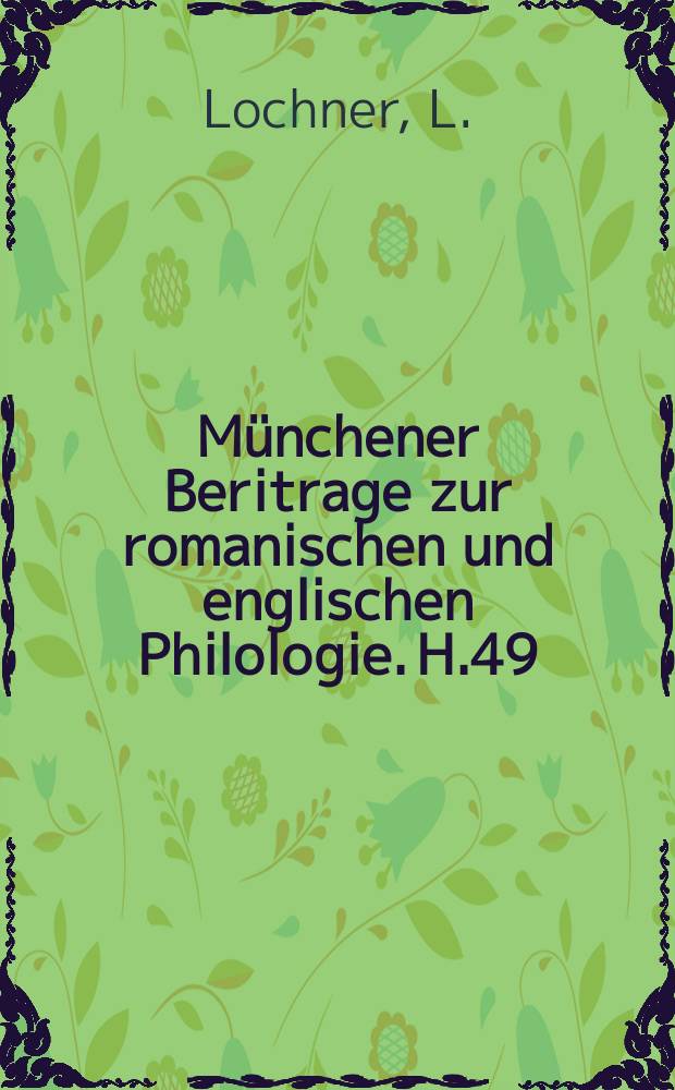 Münchener Beritrage zur romanischen und englischen Philologie. H.49 : Pope's literarische Beziehungen zu seinen Zeitgenossen