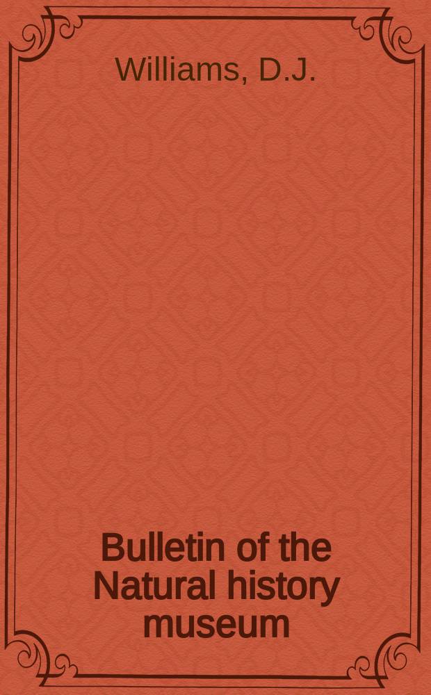 Bulletin of the Natural history museum : Formerly Bulletin of the British museum (Natural history). Vol.9 №8 : Some new Diaspidini (Coccoidea: Homoptera) from Africa