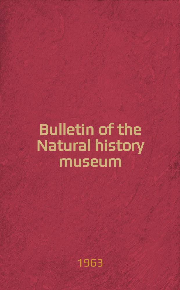 Bulletin of the Natural history museum : Formerly Bulletin of the British museum (Natural history). Vol.14 №2 : The Acridoldea (Orthoptera) of Madagascar