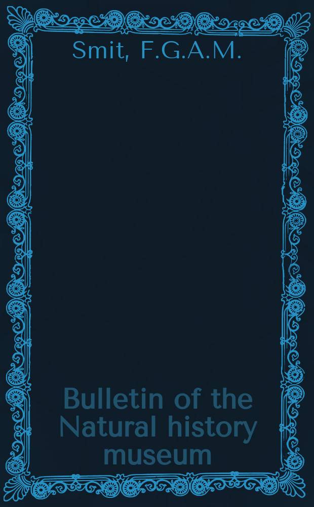 Bulletin of the Natural history museum : Formerly Bulletin of the British museum (Natural history). Vol.7 №2 : The African species of Stivalius, a genus of Siphonaptera
