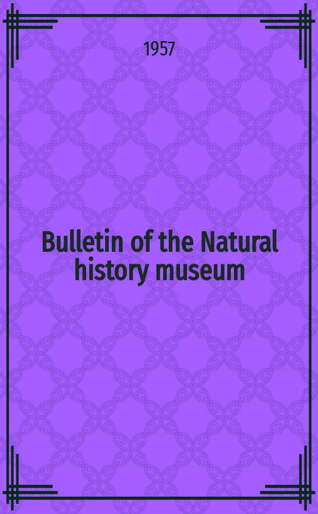 Bulletin of the Natural history museum : Formerly Bulletin of the British museum (Natural history). Vol.6 №1 : New and little-known species of African Trichoptera