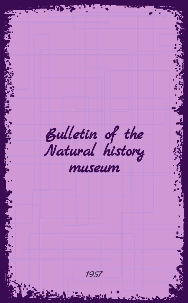Bulletin of the Natural history museum : Formerly Bulletin of the British museum (Natural history). Vol.5 №8 : Odonata collected by Mr. J.D. Bradley on Guadal canal Island, 1953-1954