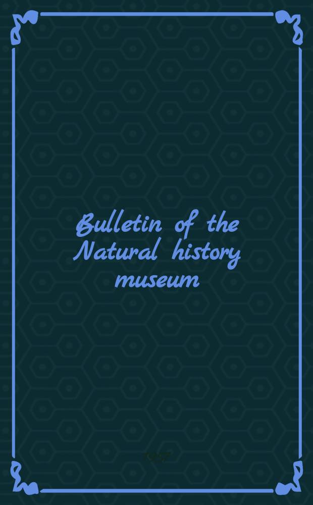 Bulletin of the Natural history museum : Formerly Bulletin of the British museum (Natural history). Vol.5 №1 : A revision of the East African Nasutitermitinae (Isoptera)