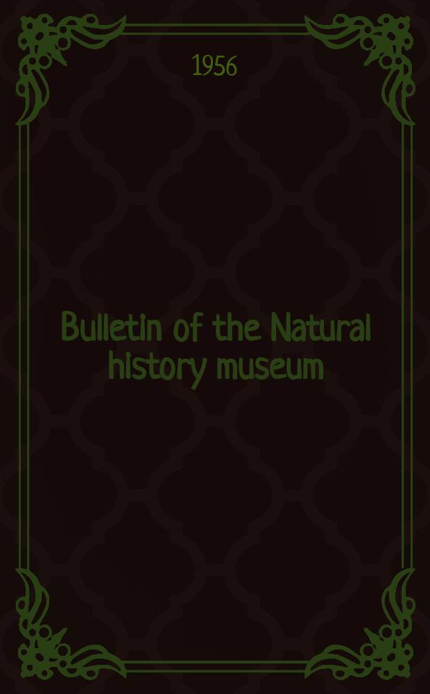 Bulletin of the Natural history museum : Formerly Bulletin of the British museum (Natural history). Vol.4 №6 : Centrocheminae, a new sub- family of Reduviidae (Hemiptera- Heteroptera)
