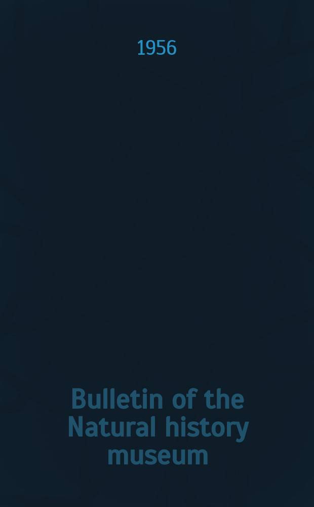 Bulletin of the Natural history museum : Formerly Bulletin of the British museum (Natural history). Vol.4 №5 : Sphecidae (Hym.) récoltés en Libye et au Tibesti par m. Kenneth M. Guichard