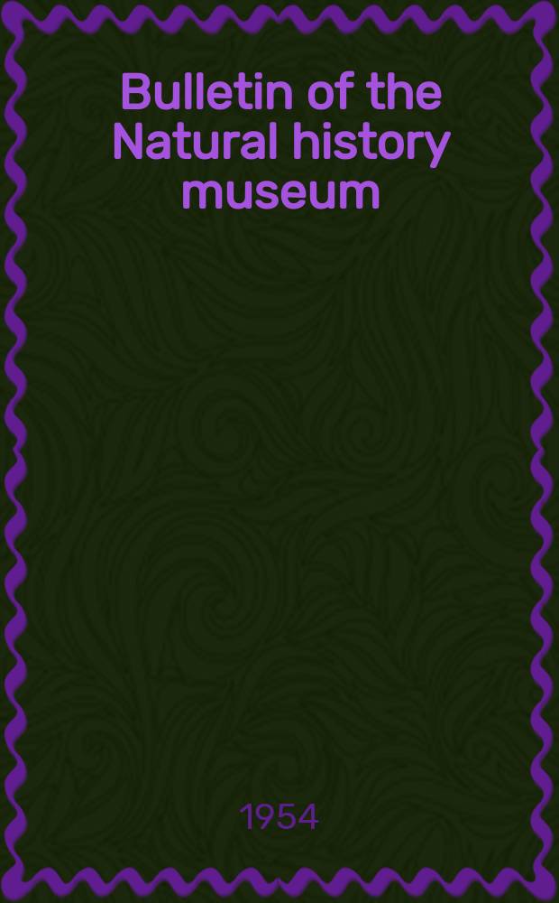 Bulletin of the Natural history museum : Formerly Bulletin of the British museum (Natural history). Vol.3 №12 : The genera Henricohahnia Breddin, Dicrotelus Erichson, Nyllius Stål, Orgetorixa China and allied new genera