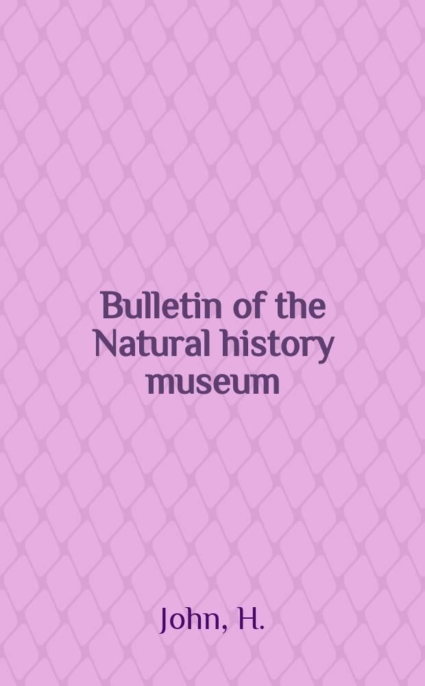 Bulletin of the Natural history museum : Formerly Bulletin of the British museum (Natural history). Vol.3 №8 : Neue Notiophygidae