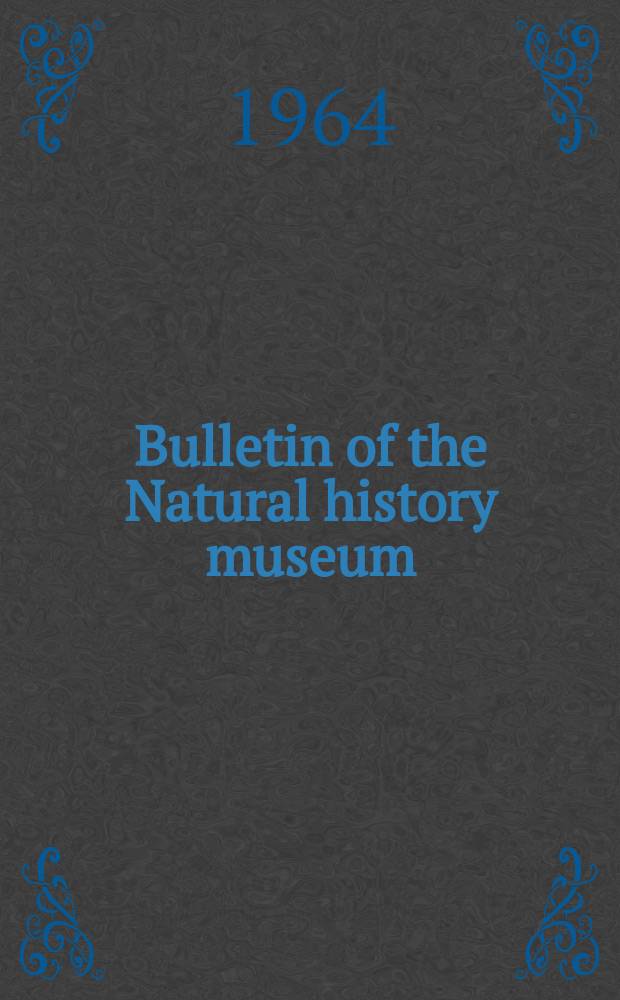 Bulletin of the Natural history museum : Formerly Bulletin of the British museum (Natural history). Vol.15 №8 : Asilidae. Syrphidae. Simuliidae