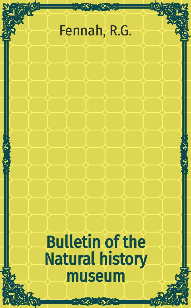 Bulletin of the Natural history museum : Formerly Bulletin of the British museum (Natural history). Vol.17 №6 : Fulgoroidea from Southern Chile (Hemiptera)