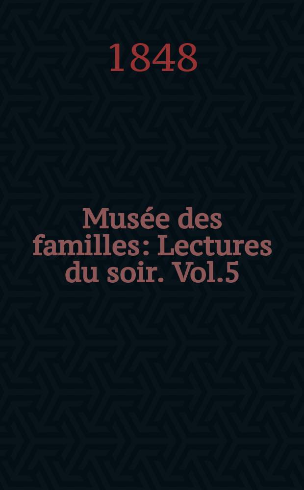 Mus&eacute;e des familles : Lectures du soir. Vol.5(15), №21