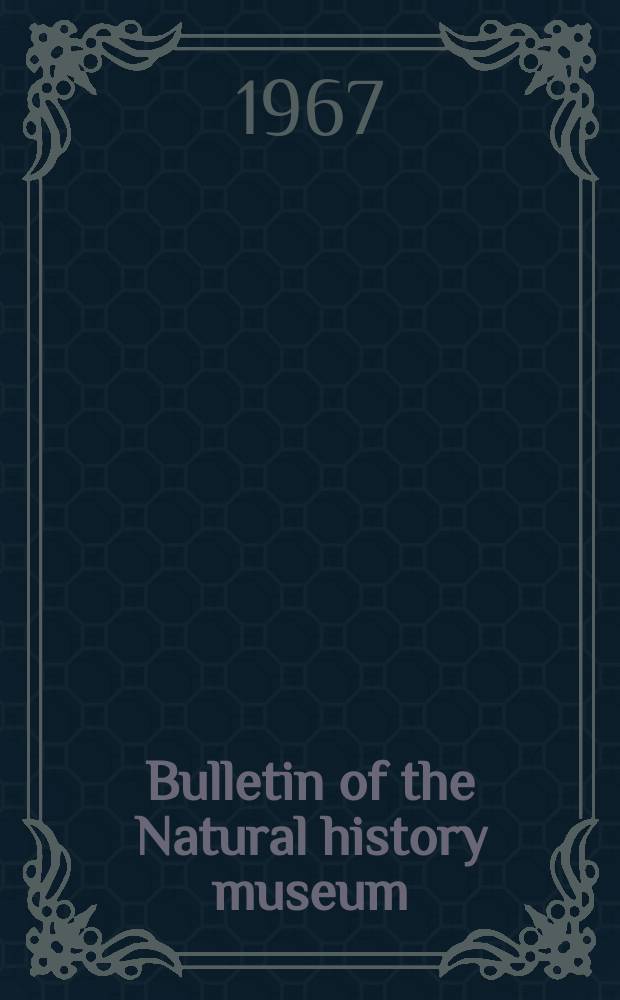 Bulletin of the Natural history museum : Formerly Bulletin of the British museum (Natural history). Vol.19 №6 : Hymenoptera from Turkey