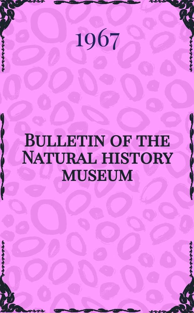 Bulletin of the Natural history museum : Formerly Bulletin of the British museum (Natural history). Vol.20 №7 : The types of the Scoliidae described by Frederick Smith. (Hymenoptera)