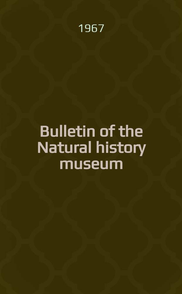 Bulletin of the Natural history museum : Formerly Bulletin of the British museum (Natural history). Vol.21 №2 : A revision of the oriental species of Palexorista Townsend (Diptera: Tachinidae, Sturmiini)