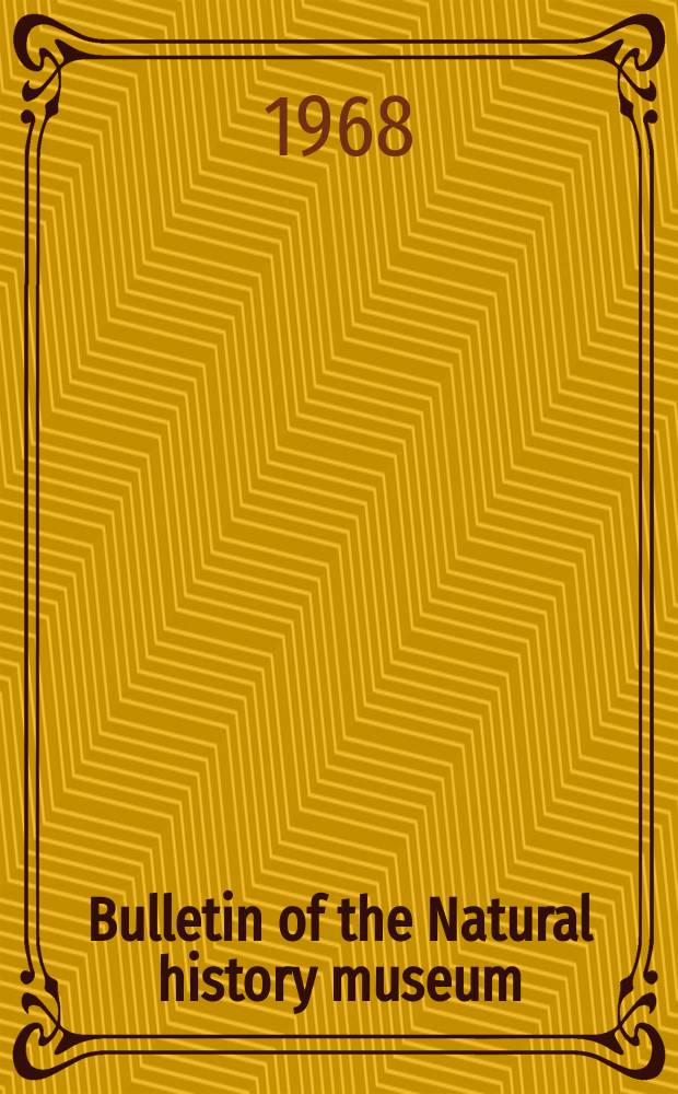 Bulletin of the Natural history museum : Formerly Bulletin of the British museum (Natural history). Vol.21 №4 : Contributions towards a revision of Myrsidea Waterston