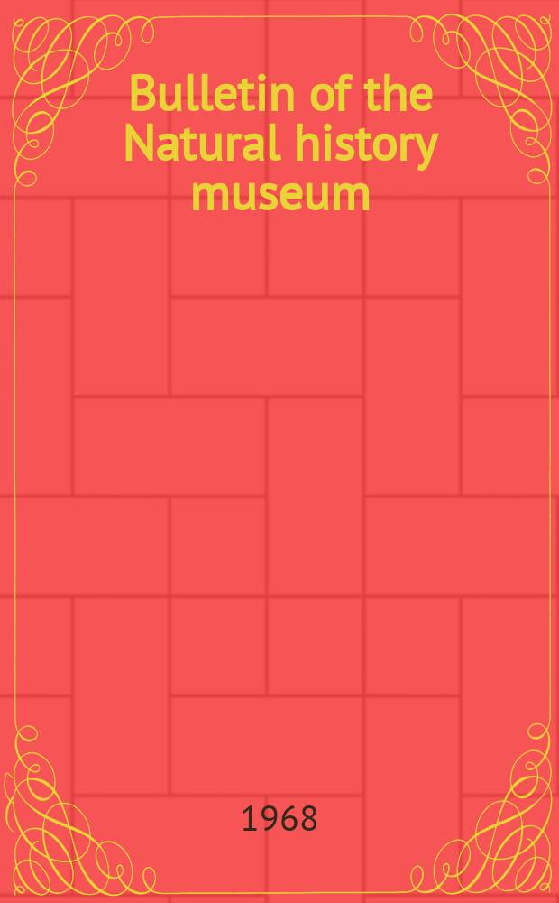 Bulletin of the Natural history museum : Formerly Bulletin of the British museum (Natural history). Vol.22 №5 : The subgeneric divisions of the genus Bombus. Latreille (Hymenoptera: Apidae)