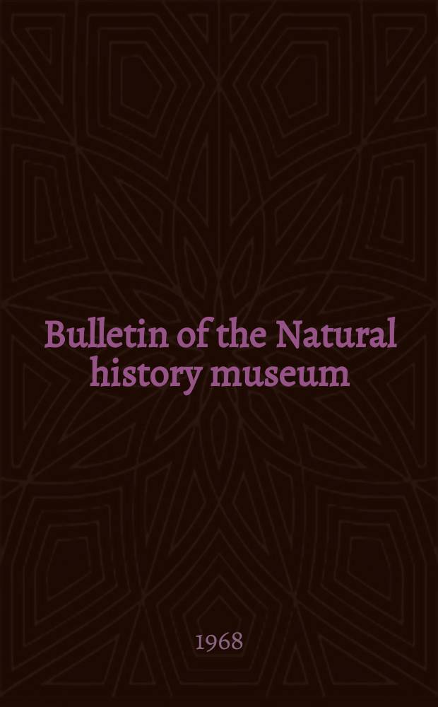 Bulletin of the Natural history museum : Formerly Bulletin of the British museum (Natural history). Vol.22 №6 : A list of the type- specimens of Libellulidae and Corduliidae (Odonata) in the British museum (natural history)