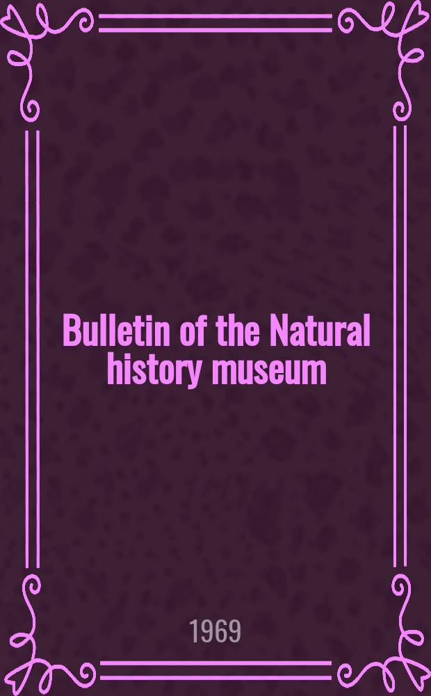 Bulletin of the Natural history museum : Formerly Bulletin of the British museum (Natural history). Vol.24 №1 : A key to the genera of the Menoponidae (Amblycera: Mallophaga: Insecta)