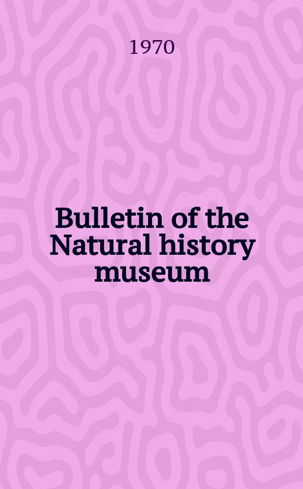 Bulletin of the Natural history museum : Formerly Bulletin of the British museum (Natural history). Vol.25 №1 : A revision of the N.W. European species of Microplitis f&ouml;rster (Hymenoptera: Braconidae)