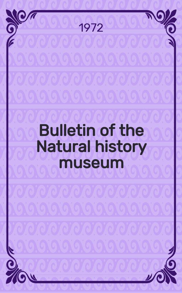 Bulletin of the Natural history museum : Formerly Bulletin of the British museum (Natural history). Vol.26 №9 : A revision of the flower- living genus Odontothrips Amyot & Serville (Thysanoptea: Thripidae)