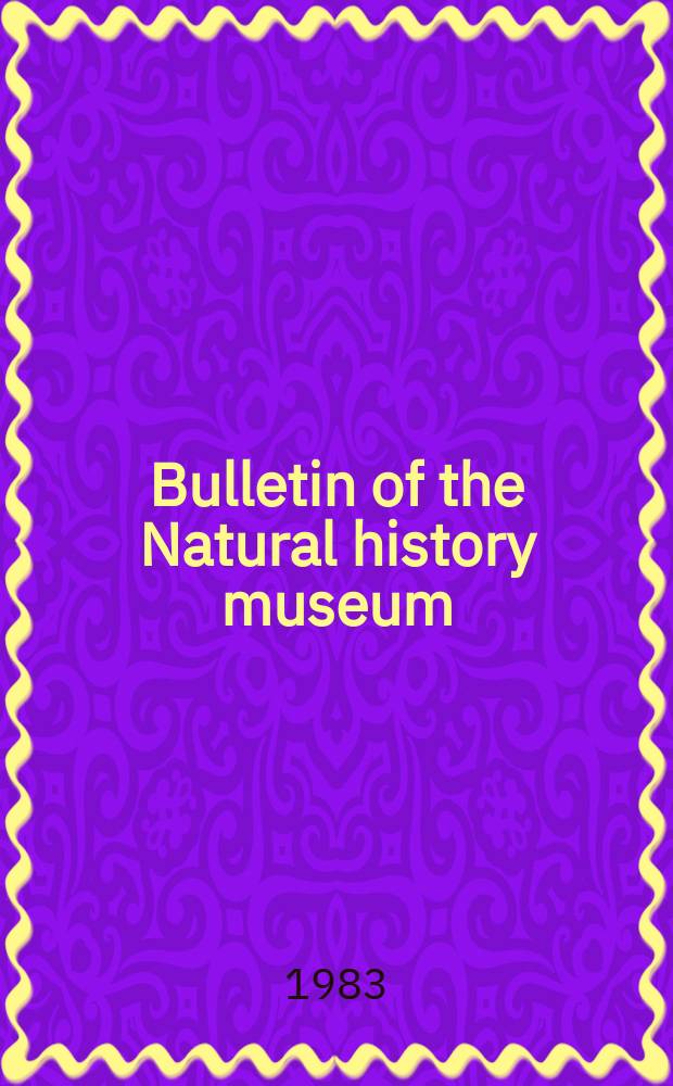 Bulletin of the Natural history museum : Formerly Bulletin of the British museum (Natural history). Vol.47 №3 : The Afrotropical idiocerine...
