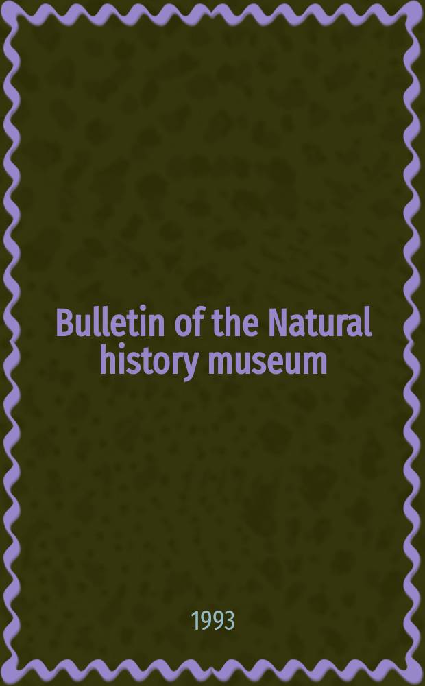 Bulletin of the Natural history museum : Formerly Bulletin of the British museum (Natural history). Vol.62 №1 : Caloptilia leaf- miner moths...